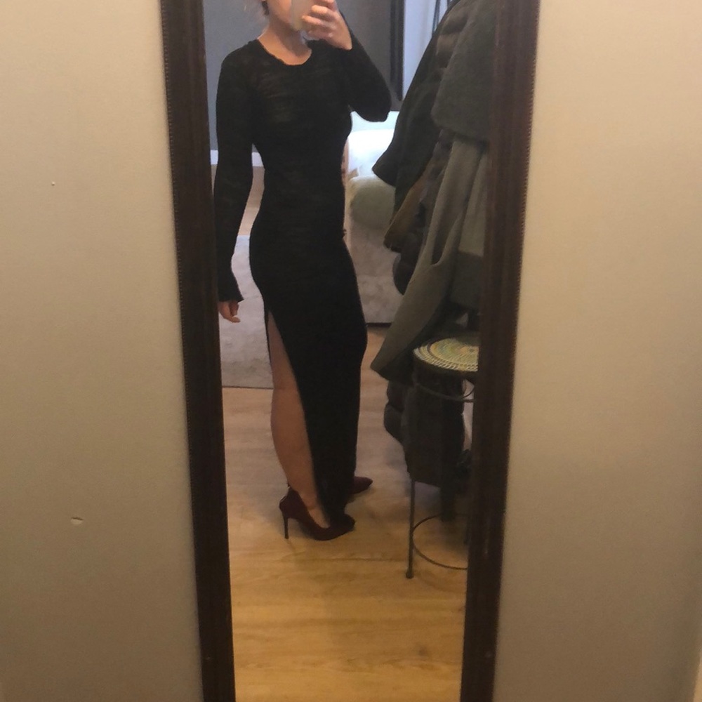 Floor length BCBGMAXAZRIA sheet dress
